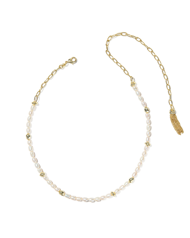 Kendra Scott Gabriella Gold Pearl Strand Necklace-01-Jewelry-Kendra Scott-Market Street Nest, Fashionable Clothing, Shoes and Home Décor Located in Mabank, TX