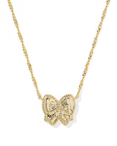 Kendra Scott Haley Bow Short Pendant Necklace in Gold Rose Vioelt Mother of Pearl-Necklaces-Kendra Scott-Market Street Nest, Fashionable Clothing, Shoes and Home Décor Located in Mabank, TX