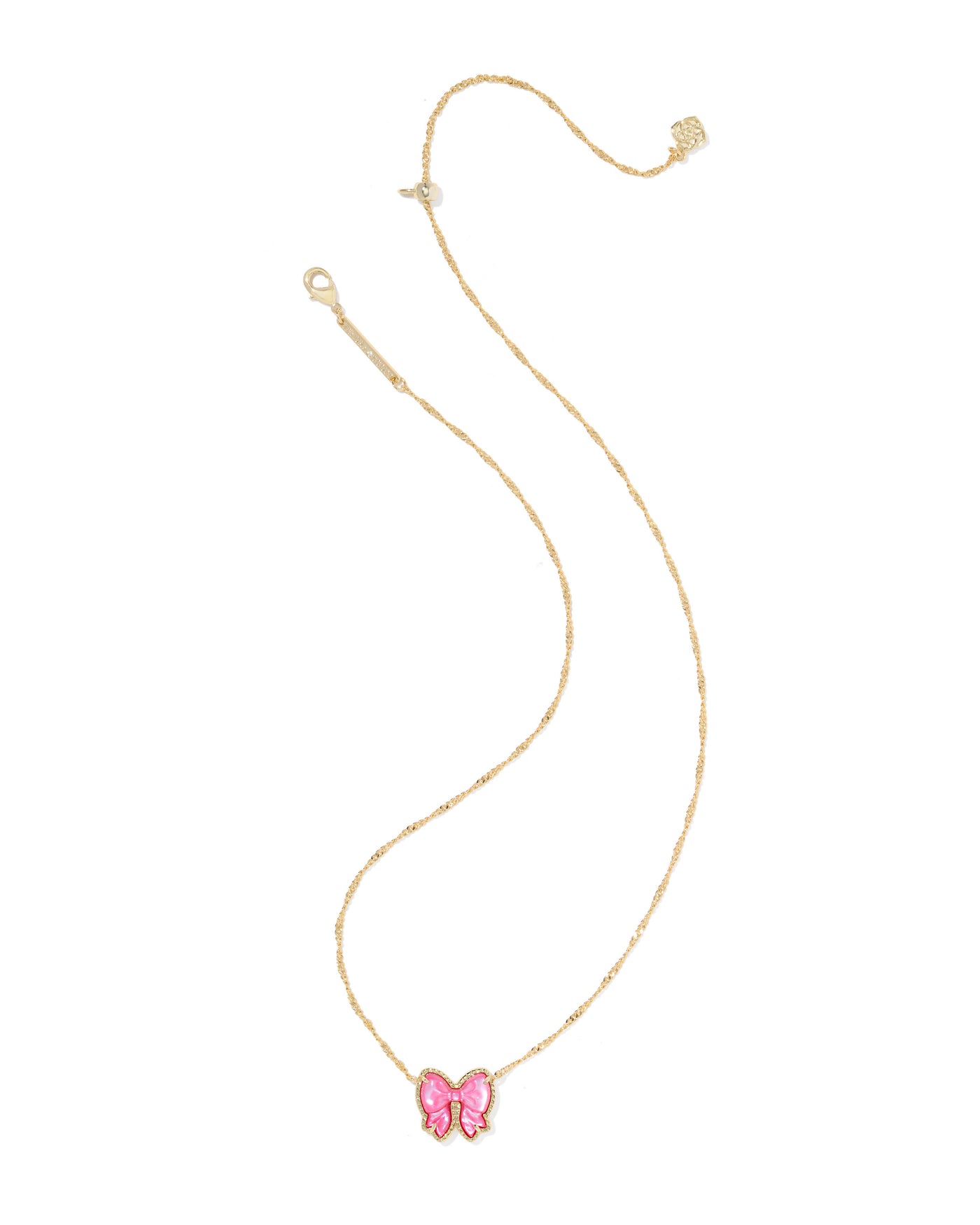 Kendra Scott Haley Bow Short Pendant Necklace in Gold Rose Vioelt Mother of Pearl-Necklaces-Kendra Scott-Market Street Nest, Fashionable Clothing, Shoes and Home Décor Located in Mabank, TX