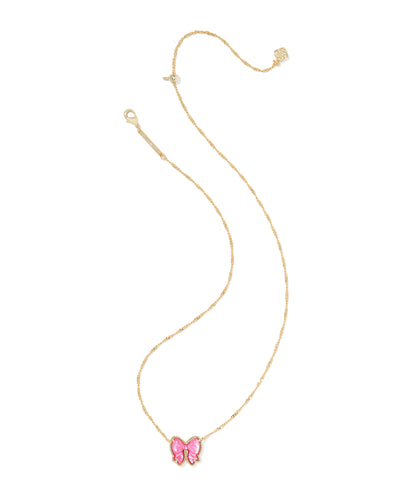 Kendra Scott Haley Bow Short Pendant Necklace in Gold Rose Vioelt Mother of Pearl-Necklaces-Kendra Scott-Market Street Nest, Fashionable Clothing, Shoes and Home Décor Located in Mabank, TX