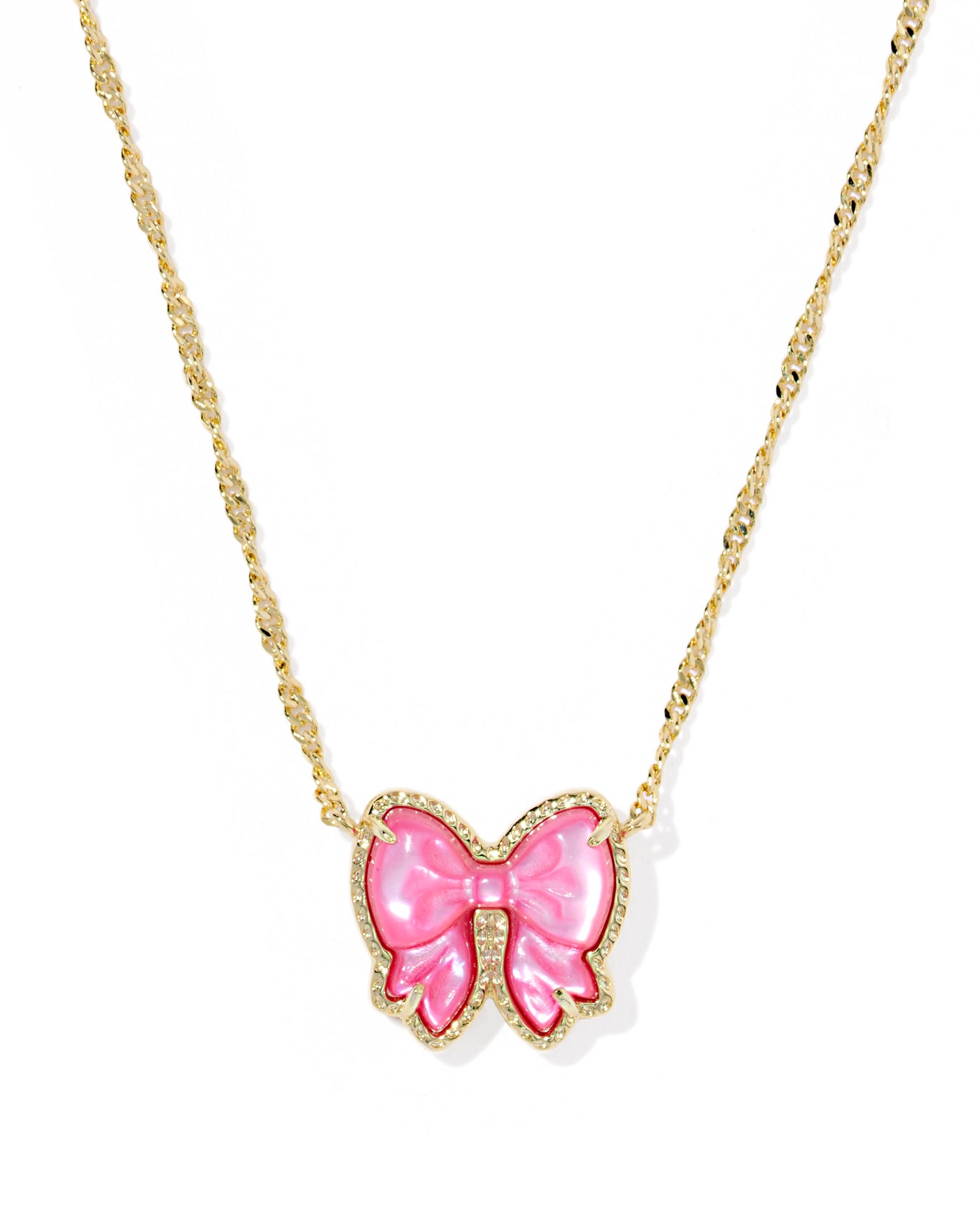Kendra Scott Haley Bow Short Pendant Necklace in Gold Rose Vioelt Mother of Pearl-Necklaces-Kendra Scott-Market Street Nest, Fashionable Clothing, Shoes and Home Décor Located in Mabank, TX