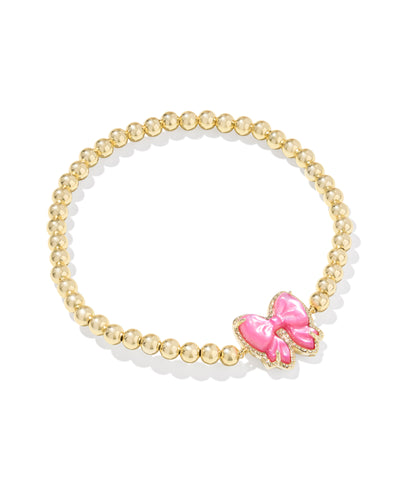 Kendra Scott Haley Bow Stretch Bracelet in Gold Rose Violet Mother of Pearl-Bracelets-Kendra Scott-Market Street Nest, Fashionable Clothing, Shoes and Home Décor Located in Mabank, TX