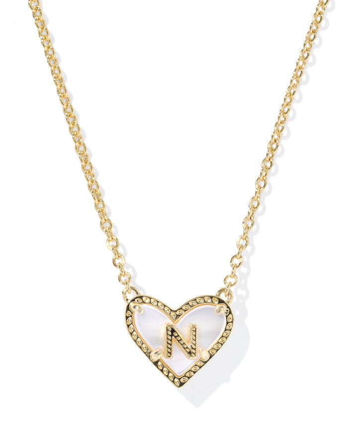 Kendra Scott Heart Letter Short Pendant Necklace-Necklaces-Kendra Scott-Market Street Nest, Fashionable Clothing, Shoes and Home Décor Located in Mabank, TX