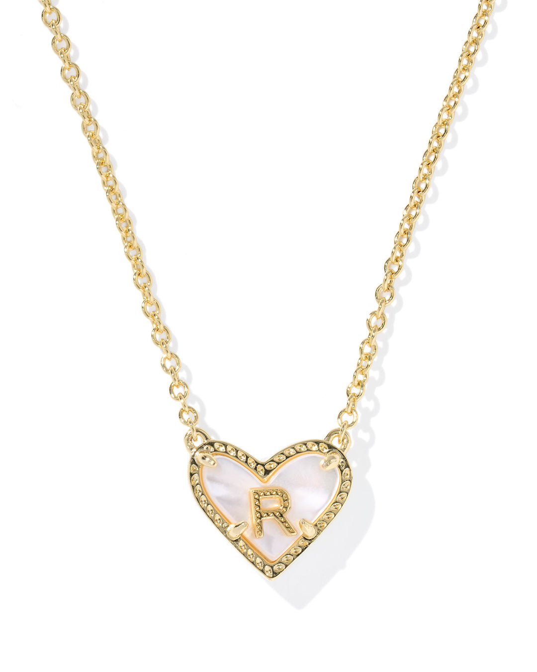 Kendra Scott Heart Letter Short Pendant Necklace-Necklaces-Kendra Scott-Market Street Nest, Fashionable Clothing, Shoes and Home Décor Located in Mabank, TX