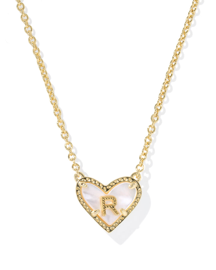 Kendra Scott Heart Letter Short Pendant Necklace-Necklaces-Kendra Scott-Market Street Nest, Fashionable Clothing, Shoes and Home Décor Located in Mabank, TX