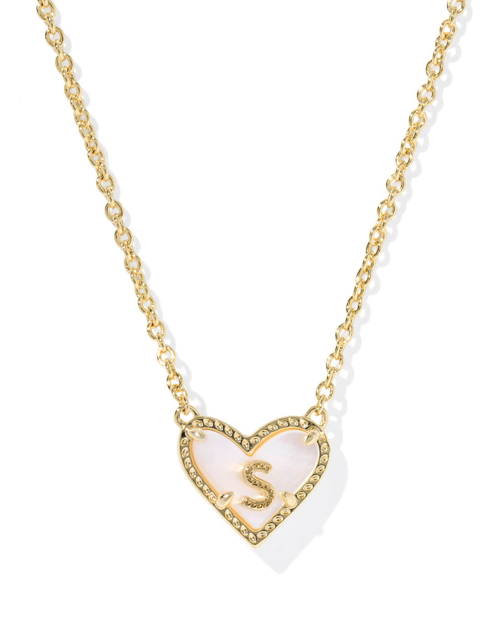 Kendra Scott Heart Letter Short Pendant Necklace-Necklaces-Kendra Scott-Market Street Nest, Fashionable Clothing, Shoes and Home Décor Located in Mabank, TX