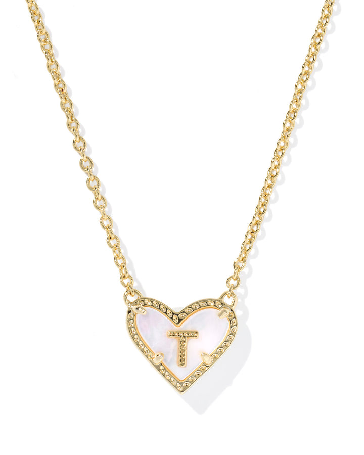 Kendra Scott Heart Letter Short Pendant Necklace-Necklaces-Kendra Scott-Market Street Nest, Fashionable Clothing, Shoes and Home Décor Located in Mabank, TX