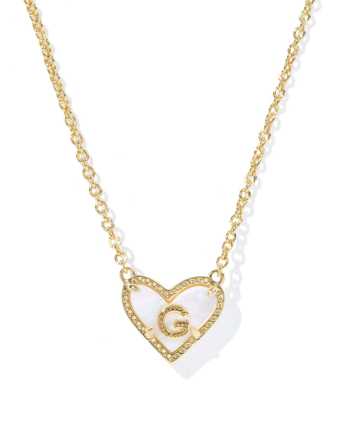 Kendra Scott Heart Letter Short Pendant Necklace-Necklaces-Kendra Scott-Market Street Nest, Fashionable Clothing, Shoes and Home Décor Located in Mabank, TX