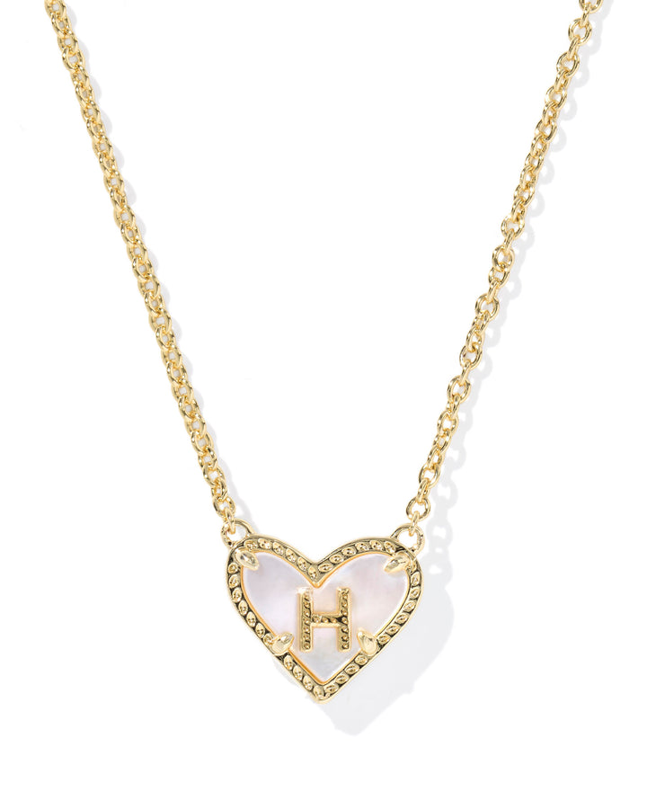 Kendra Scott Heart Letter Short Pendant Necklace-Necklaces-Kendra Scott-Market Street Nest, Fashionable Clothing, Shoes and Home Décor Located in Mabank, TX