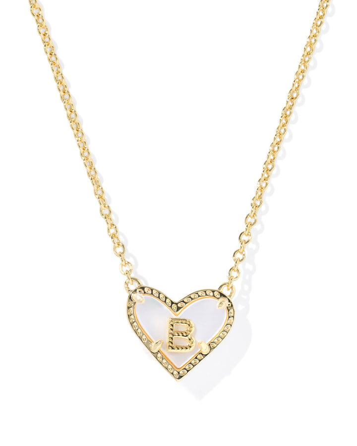 Kendra Scott Heart Letter Short Pendant Necklace-Necklaces-Kendra Scott-Market Street Nest, Fashionable Clothing, Shoes and Home Décor Located in Mabank, TX