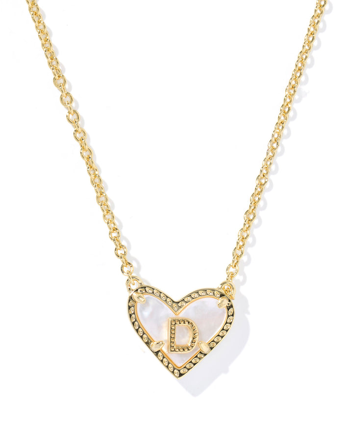 Kendra Scott Heart Letter Short Pendant Necklace-Necklaces-Kendra Scott-Market Street Nest, Fashionable Clothing, Shoes and Home Décor Located in Mabank, TX