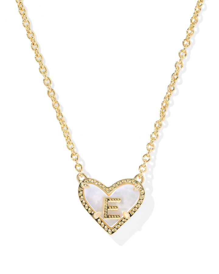 Kendra Scott Heart Letter Short Pendant Necklace-Necklaces-Kendra Scott-Market Street Nest, Fashionable Clothing, Shoes and Home Décor Located in Mabank, TX