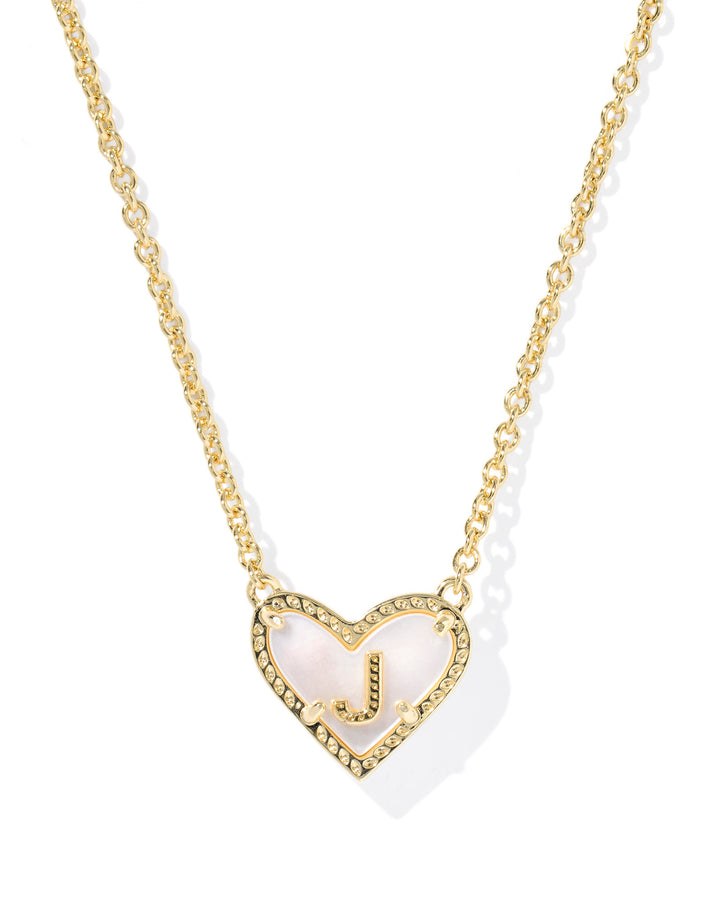 Kendra Scott Heart Letter Short Pendant Necklace-Necklaces-Kendra Scott-Market Street Nest, Fashionable Clothing, Shoes and Home Décor Located in Mabank, TX