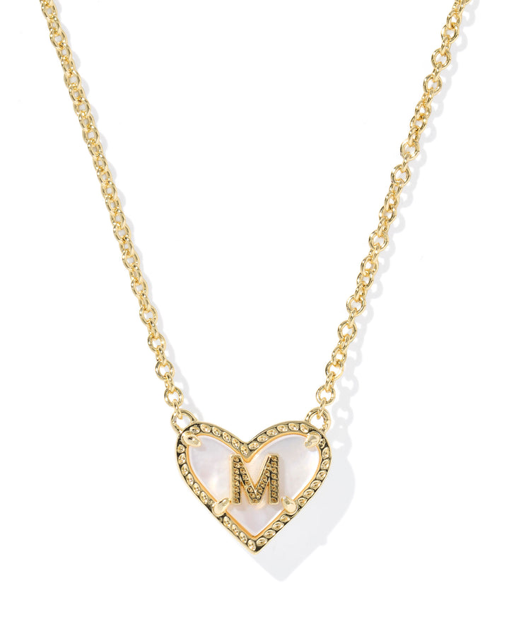 Kendra Scott Heart Letter Short Pendant Necklace-Necklaces-Kendra Scott-Market Street Nest, Fashionable Clothing, Shoes and Home Décor Located in Mabank, TX