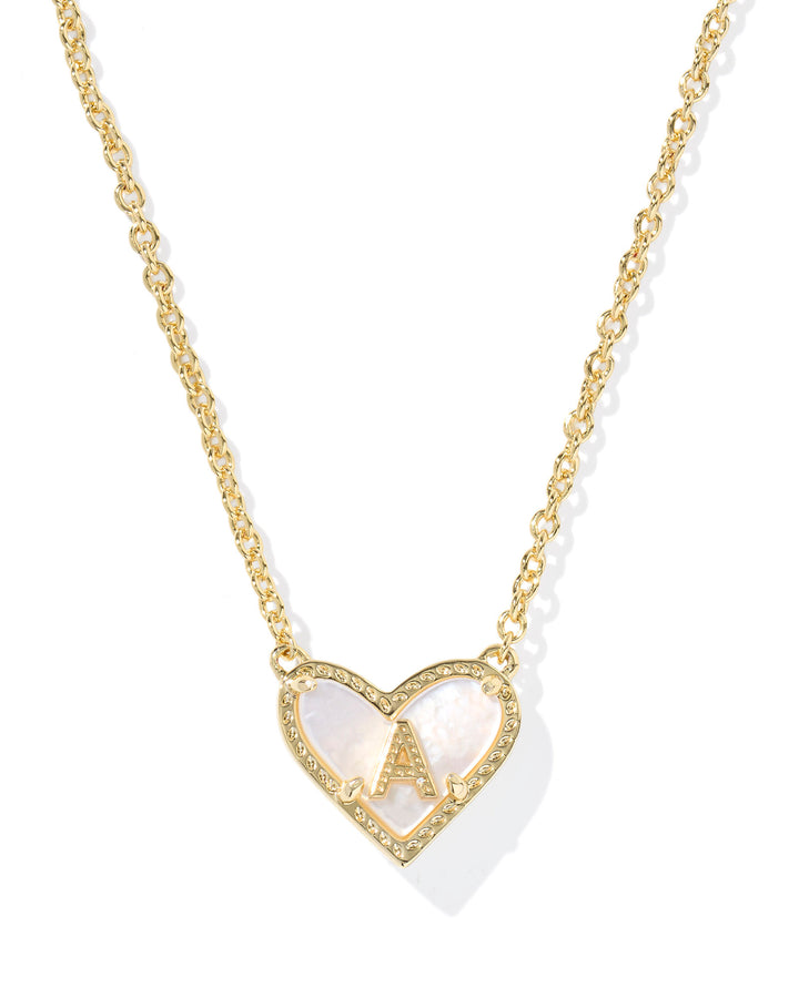 Kendra Scott Heart Letter Short Pendant Necklace-Necklaces-Kendra Scott-Market Street Nest, Fashionable Clothing, Shoes and Home Décor Located in Mabank, TX