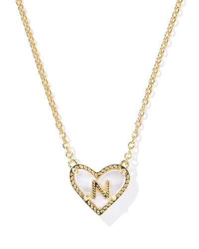 Kendra Scott Heart Letter Short Pendant Necklace-Necklaces-Kendra Scott-Market Street Nest, Fashionable Clothing, Shoes and Home Décor Located in Mabank, TX