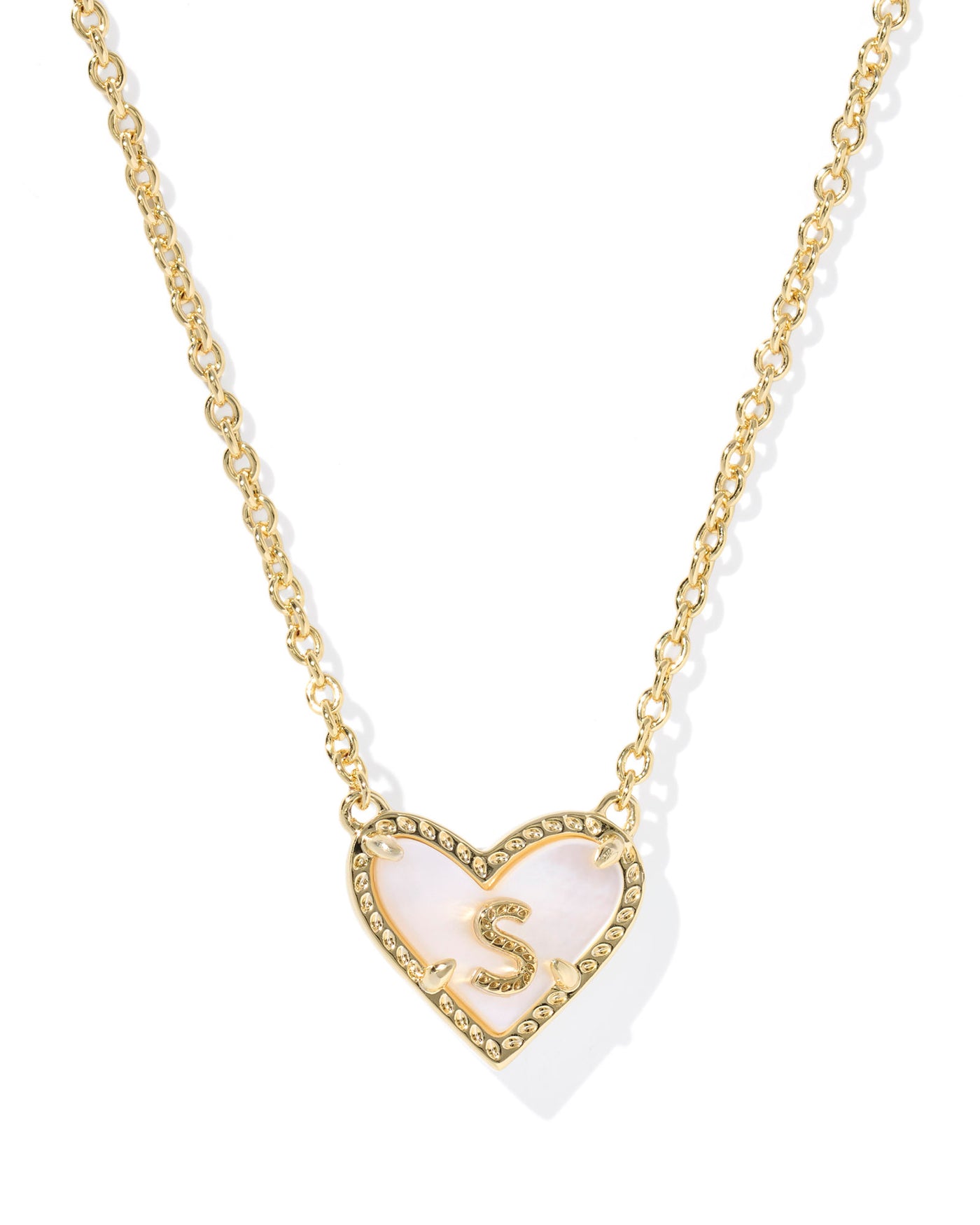 Kendra Scott Heart Letter Short Pendant Necklace-Necklaces-Kendra Scott-Market Street Nest, Fashionable Clothing, Shoes and Home Décor Located in Mabank, TX