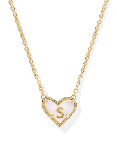 Kendra Scott Heart Letter Short Pendant Necklace-Necklaces-Kendra Scott-Market Street Nest, Fashionable Clothing, Shoes and Home Décor Located in Mabank, TX