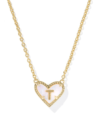 Kendra Scott Heart Letter Short Pendant Necklace-Necklaces-Kendra Scott-Market Street Nest, Fashionable Clothing, Shoes and Home Décor Located in Mabank, TX