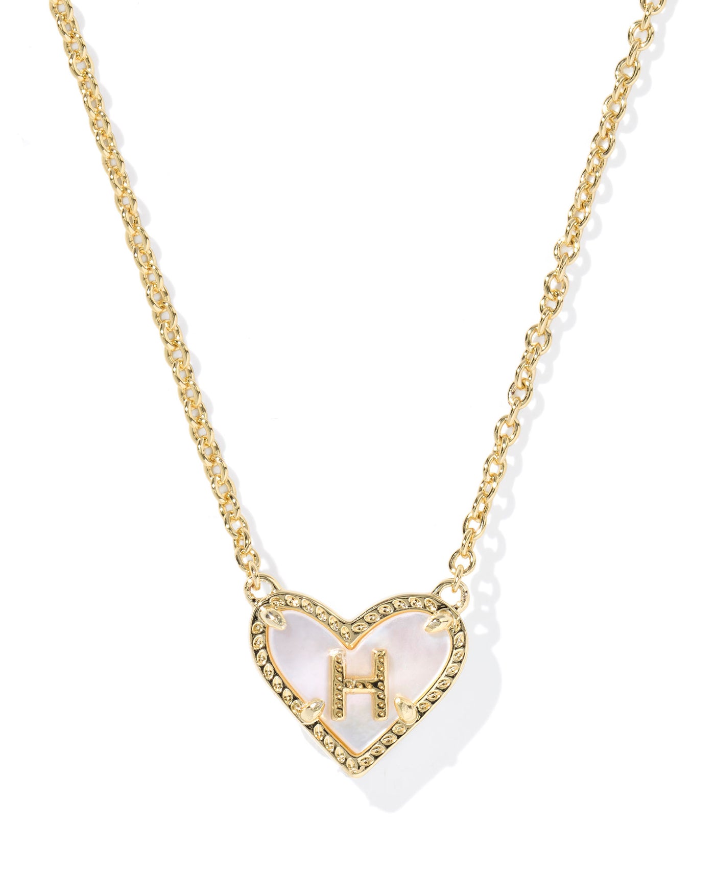 Kendra Scott Heart Letter Short Pendant Necklace-Necklaces-Kendra Scott-Market Street Nest, Fashionable Clothing, Shoes and Home Décor Located in Mabank, TX