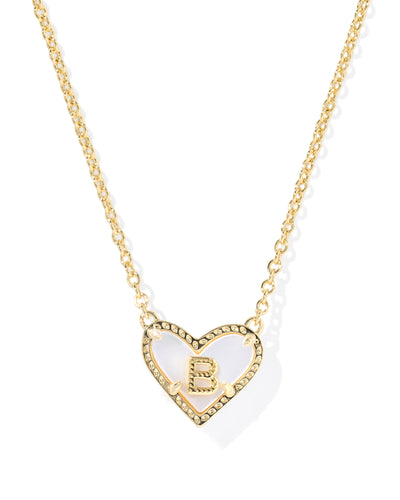 Kendra Scott Heart Letter Short Pendant Necklace-Necklaces-Kendra Scott-Market Street Nest, Fashionable Clothing, Shoes and Home Décor Located in Mabank, TX