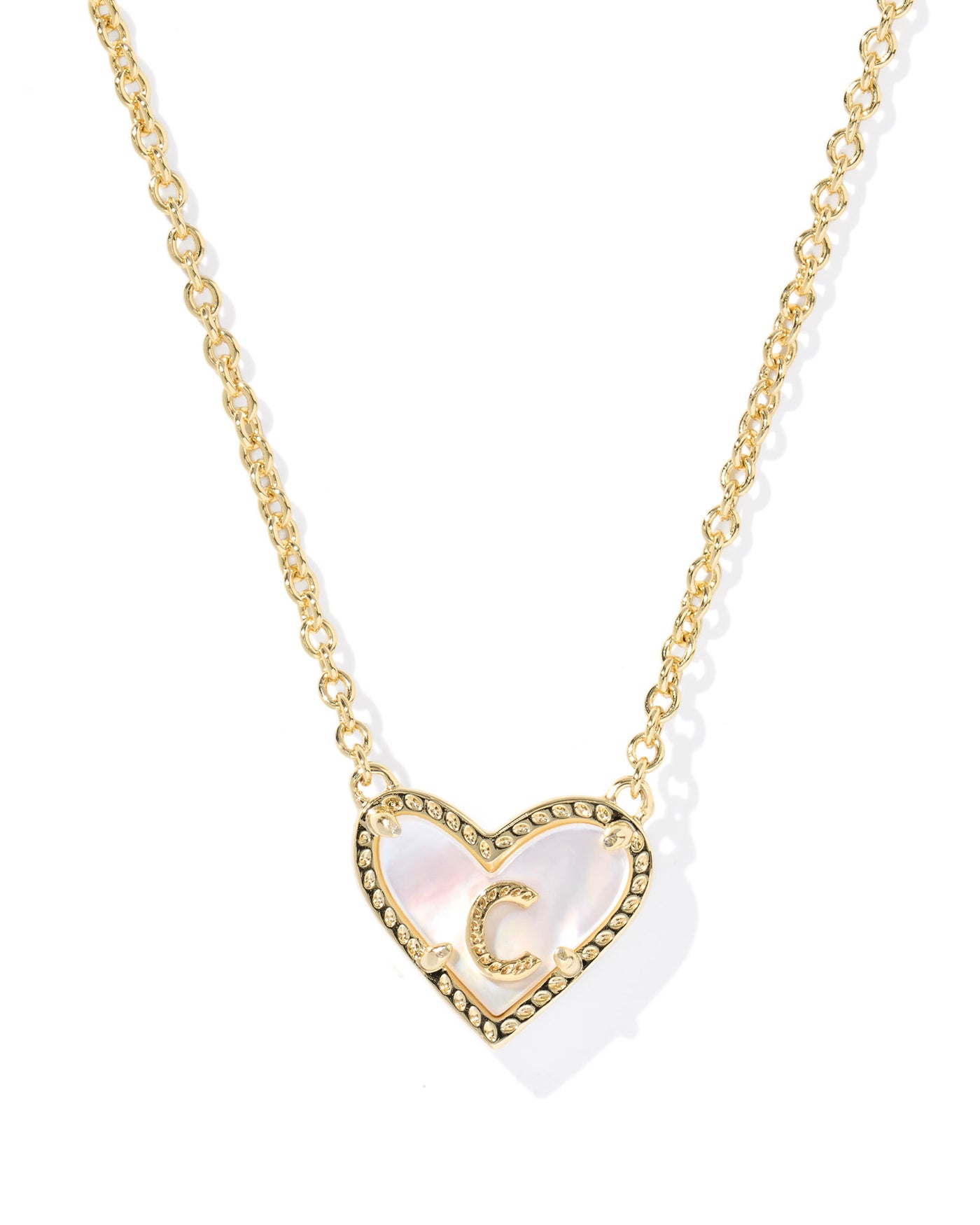 Kendra Scott Heart Letter Short Pendant Necklace-Necklaces-Kendra Scott-Market Street Nest, Fashionable Clothing, Shoes and Home Décor Located in Mabank, TX