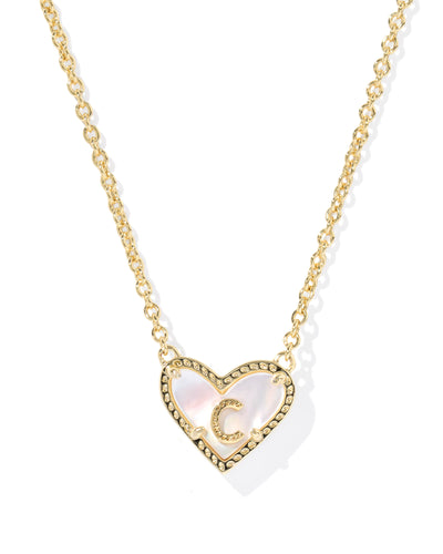 Kendra Scott Heart Letter Short Pendant Necklace-Necklaces-Kendra Scott-Market Street Nest, Fashionable Clothing, Shoes and Home Décor Located in Mabank, TX