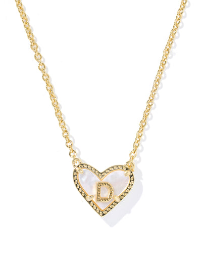 Kendra Scott Heart Letter Short Pendant Necklace-Necklaces-Kendra Scott-Market Street Nest, Fashionable Clothing, Shoes and Home Décor Located in Mabank, TX