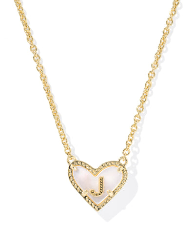 Kendra Scott Heart Letter Short Pendant Necklace-Necklaces-Kendra Scott-Market Street Nest, Fashionable Clothing, Shoes and Home Décor Located in Mabank, TX