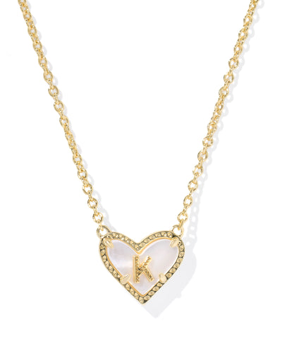 Kendra Scott Heart Letter Short Pendant Necklace-Necklaces-Kendra Scott-Market Street Nest, Fashionable Clothing, Shoes and Home Décor Located in Mabank, TX