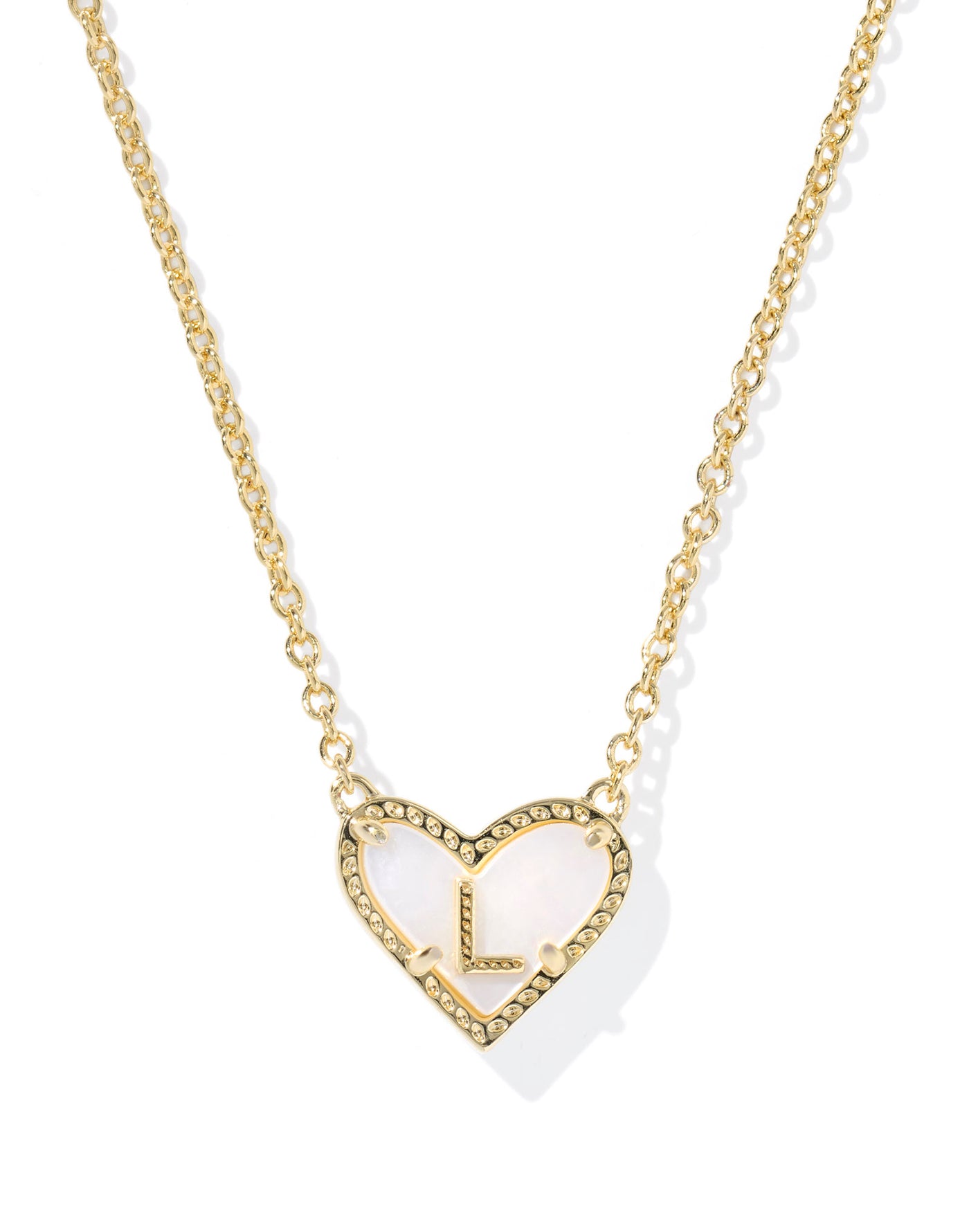 Kendra Scott Heart Letter Short Pendant Necklace-Necklaces-Kendra Scott-Market Street Nest, Fashionable Clothing, Shoes and Home Décor Located in Mabank, TX