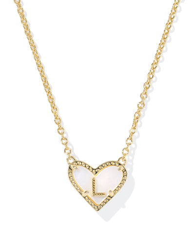 Kendra Scott Heart Letter Short Pendant Necklace-Necklaces-Kendra Scott-Market Street Nest, Fashionable Clothing, Shoes and Home Décor Located in Mabank, TX