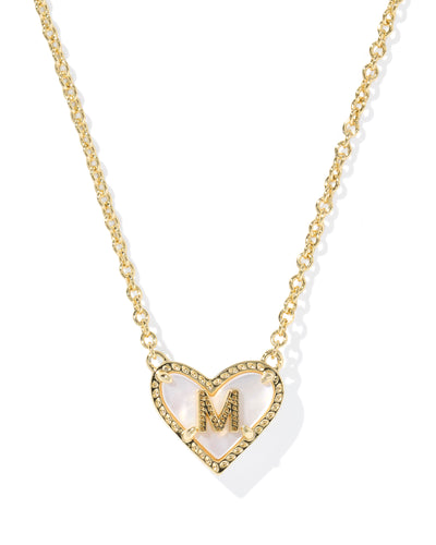 Kendra Scott Heart Letter Short Pendant Necklace-Necklaces-Kendra Scott-Market Street Nest, Fashionable Clothing, Shoes and Home Décor Located in Mabank, TX