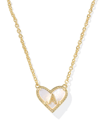Kendra Scott Heart Letter Short Pendant Necklace-Necklaces-Kendra Scott-Market Street Nest, Fashionable Clothing, Shoes and Home Décor Located in Mabank, TX