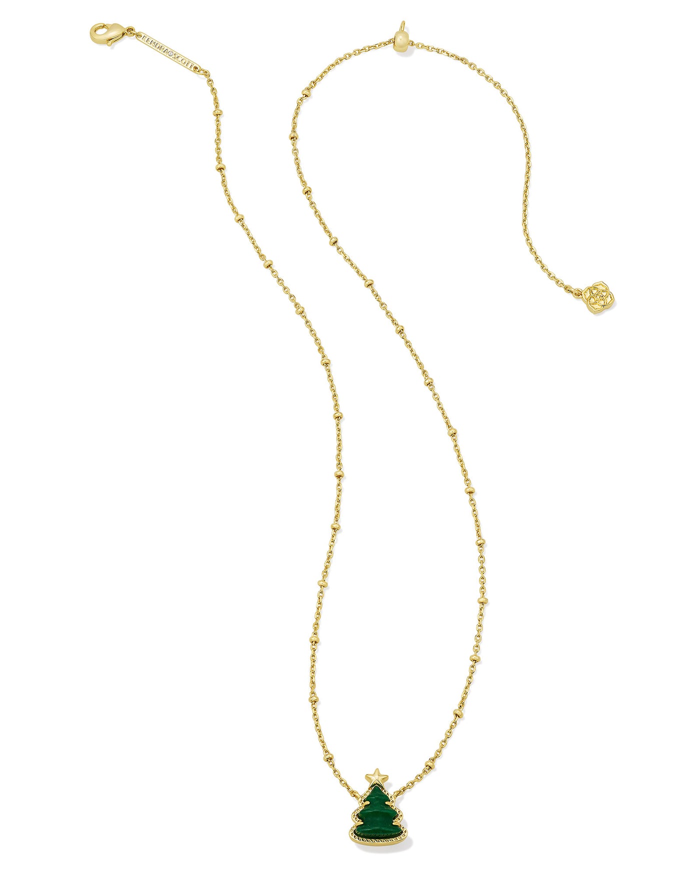 Kendra Scott Holiday Tree Gold Short Pendant Necklace-Necklaces-Kendra Scott-Market Street Nest, Fashionable Clothing, Shoes and Home Décor Located in Mabank, TX