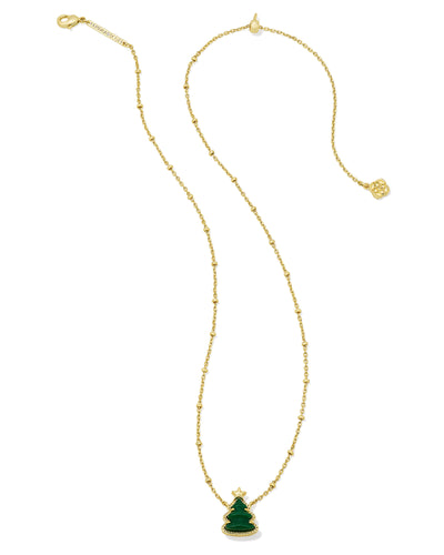 Kendra Scott Holiday Tree Gold Short Pendant Necklace-Necklaces-Kendra Scott-Market Street Nest, Fashionable Clothing, Shoes and Home Décor Located in Mabank, TX