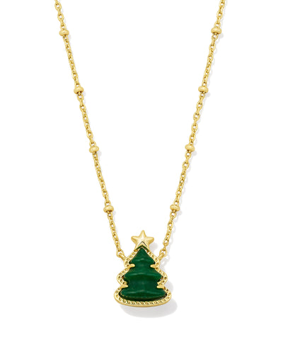 Kendra Scott Holiday Tree Gold Short Pendant Necklace-Necklaces-Kendra Scott-Market Street Nest, Fashionable Clothing, Shoes and Home Décor Located in Mabank, TX