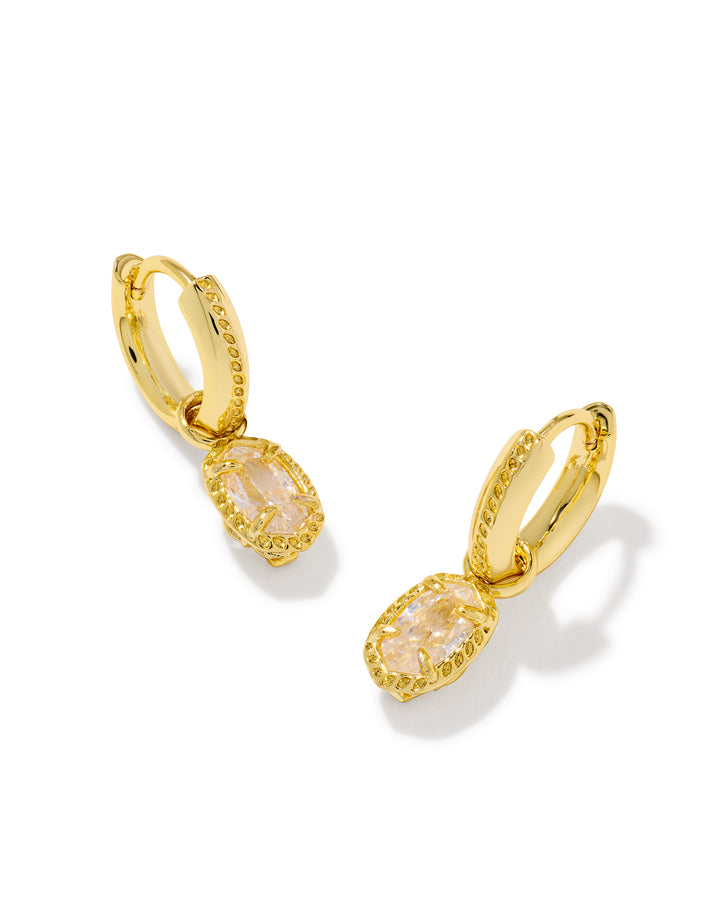 Kendra Scott Mini Ellie Luxe Gold Huggie Earrings