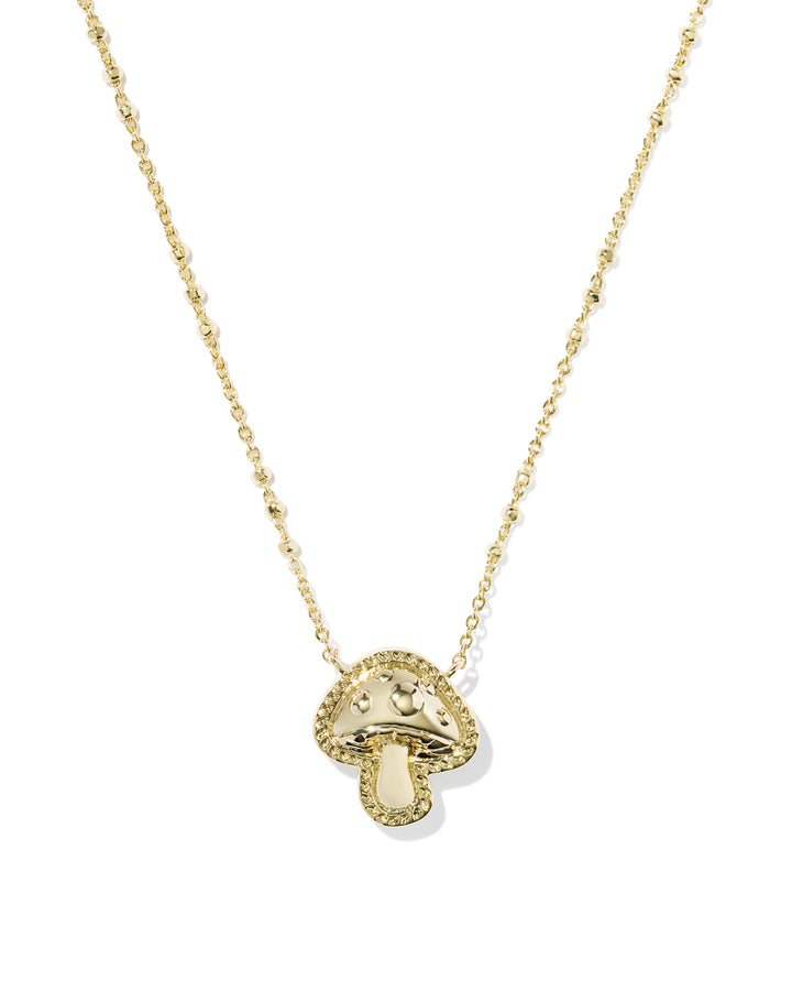 Kendra Scott Mushroom Short Pendant Necklace - Gold Brown Mix-01-Jewelry-Kendra Scott-Market Street Nest, Fashionable Clothing, Shoes and Home Décor Located in Mabank, TX
