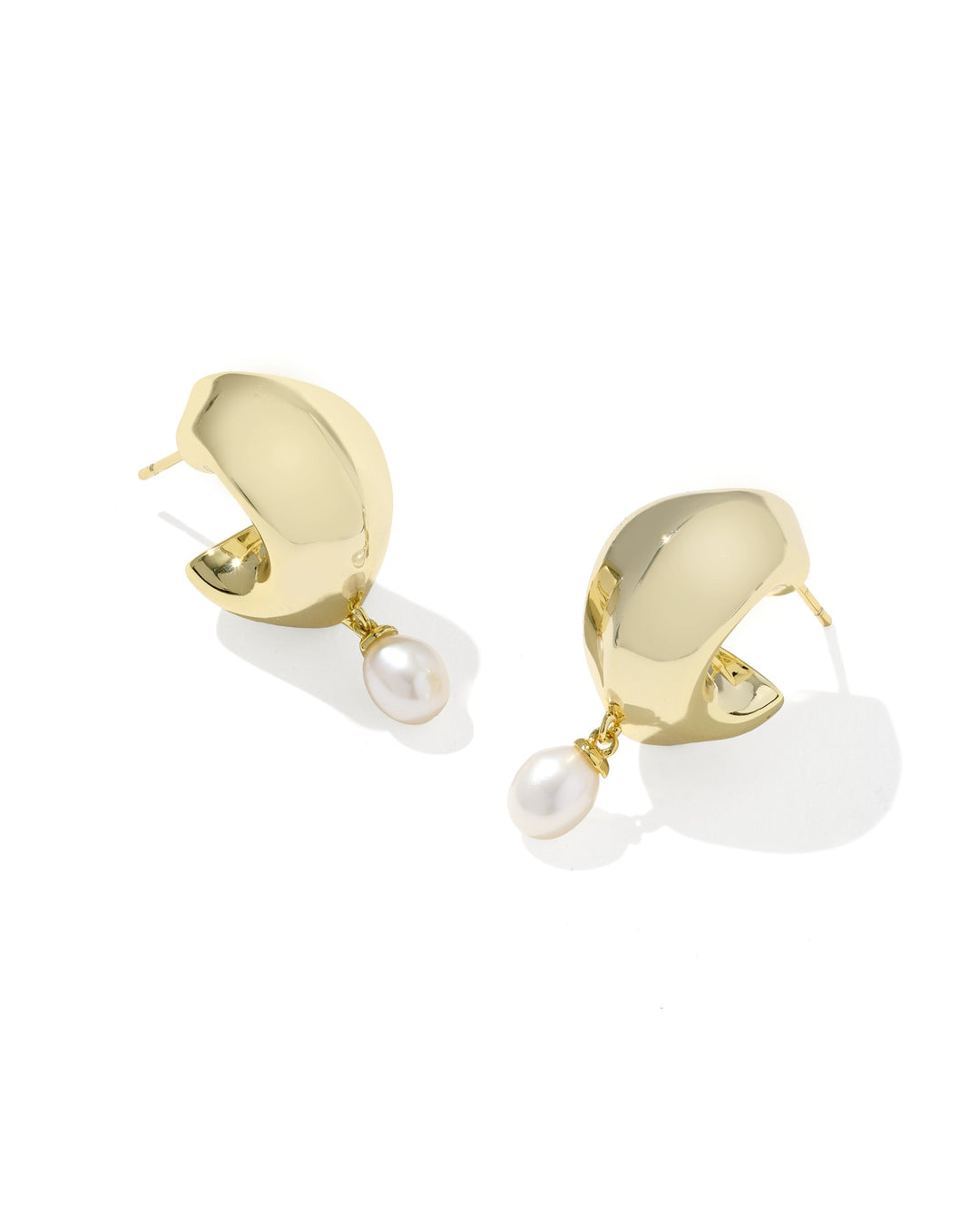 Kendra Scott Oakland Pearl Huggie Earrings-01-Jewelry-Kendra Scott-Market Street Nest, Fashionable Clothing, Shoes and Home Décor Located in Mabank, TX
