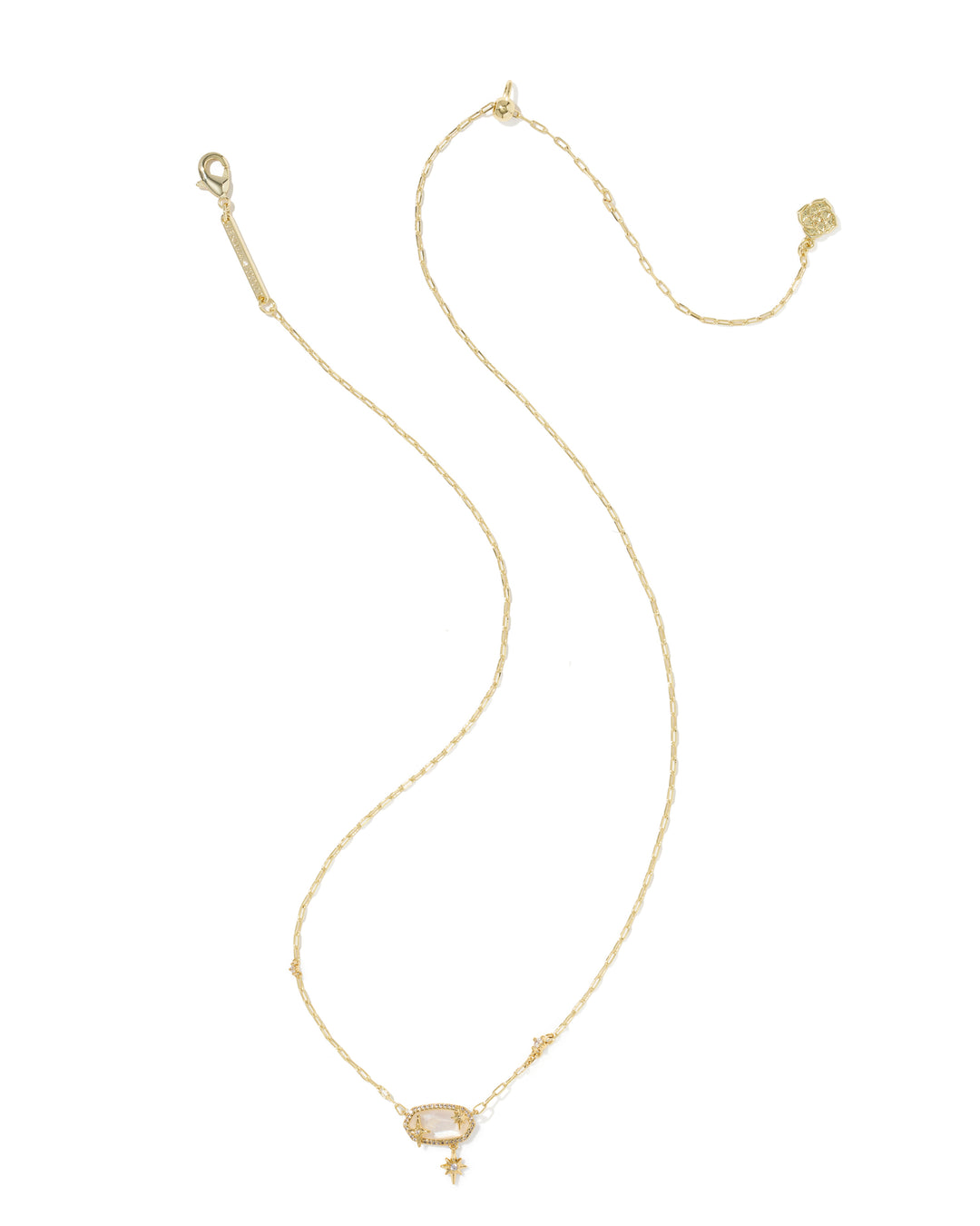 Kendra Scott The Elisa Star Gold Short Pendant Necklace - Gold Crystal Ivory Illusion-01-Jewelry-Kendra Scott-Market Street Nest, Fashionable Clothing, Shoes and Home Décor Located in Mabank, TX