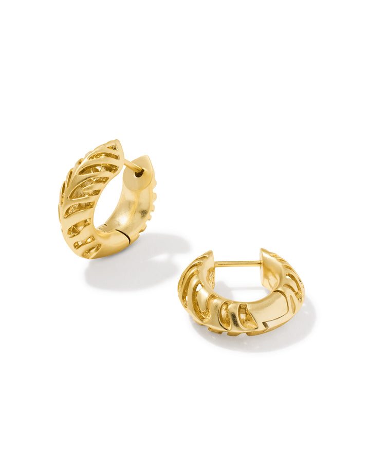 Kendra Scott Tiger Striped Mikki Huggie Earrings-01-Jewelry-Kendra Scott-Market Street Nest, Fashionable Clothing, Shoes and Home Décor Located in Mabank, TX