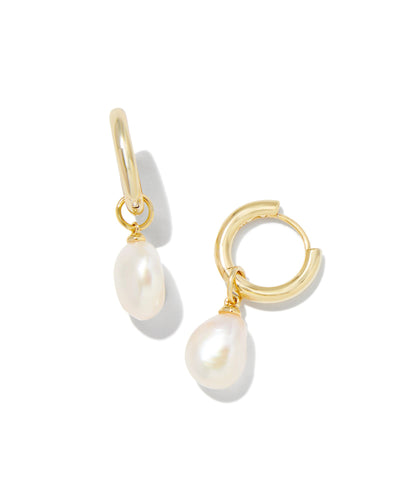 Kendra Scott Willa Pearl Huggie Earrings-Earrings-Kendra Scott-Market Street Nest, Fashionable Clothing, Shoes and Home Décor Located in Mabank, TX