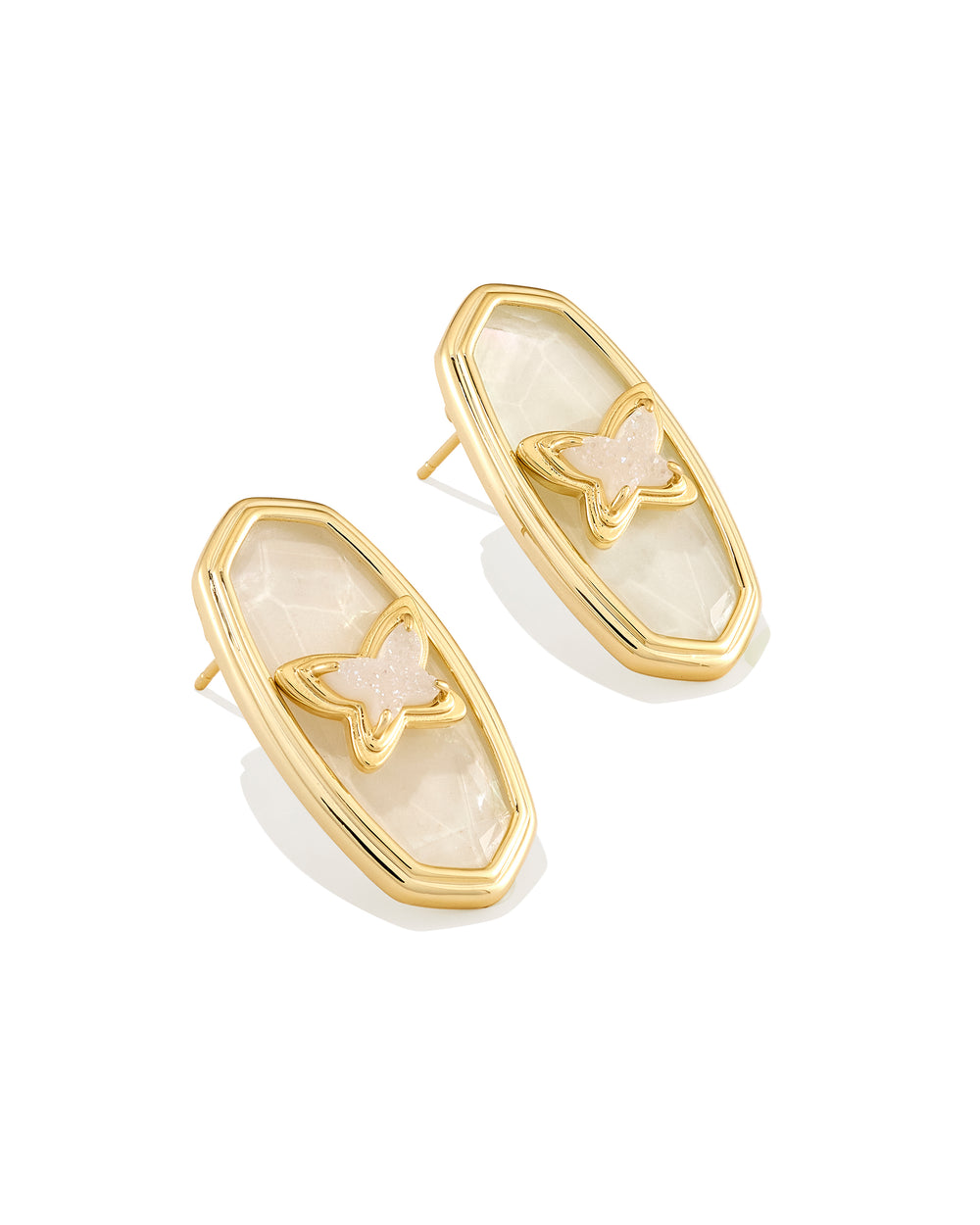 Kendra Scott x Dolly Parton Ellie Butterfly Gold Stud Earrings-01-Jewelry-Kendra Scott-Market Street Nest, Fashionable Clothing, Shoes and Home Décor Located in Mabank, TX