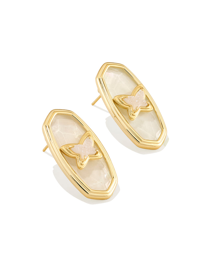 Kendra Scott x Dolly Parton Ellie Butterfly Gold Stud Earrings-01-Jewelry-Kendra Scott-Market Street Nest, Fashionable Clothing, Shoes and Home Décor Located in Mabank, TX