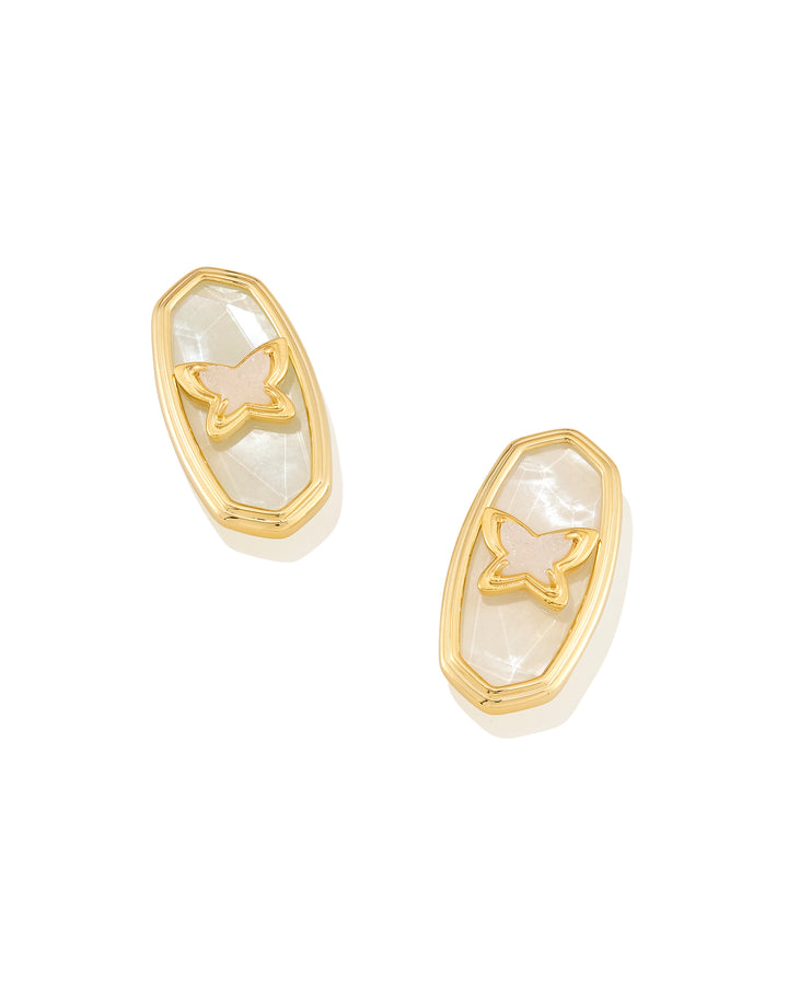 Kendra Scott x Dolly Parton Ellie Butterfly Gold Stud Earrings-01-Jewelry-Kendra Scott-Market Street Nest, Fashionable Clothing, Shoes and Home Décor Located in Mabank, TX