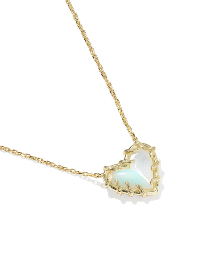 Kendra Scott x Dolly Parton Patchwork Ari Heart Pendant Necklace-01-Jewelry-Kendra Scott-Market Street Nest, Fashionable Clothing, Shoes and Home Décor Located in Mabank, TX