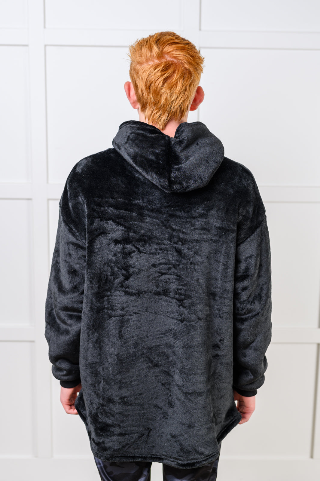 Kids Oversized Hoodie Blanket in Black-Layers-Ave Shops-Market Street Nest, Fashionable Clothing, Shoes and Home Décor Located in Mabank, TX