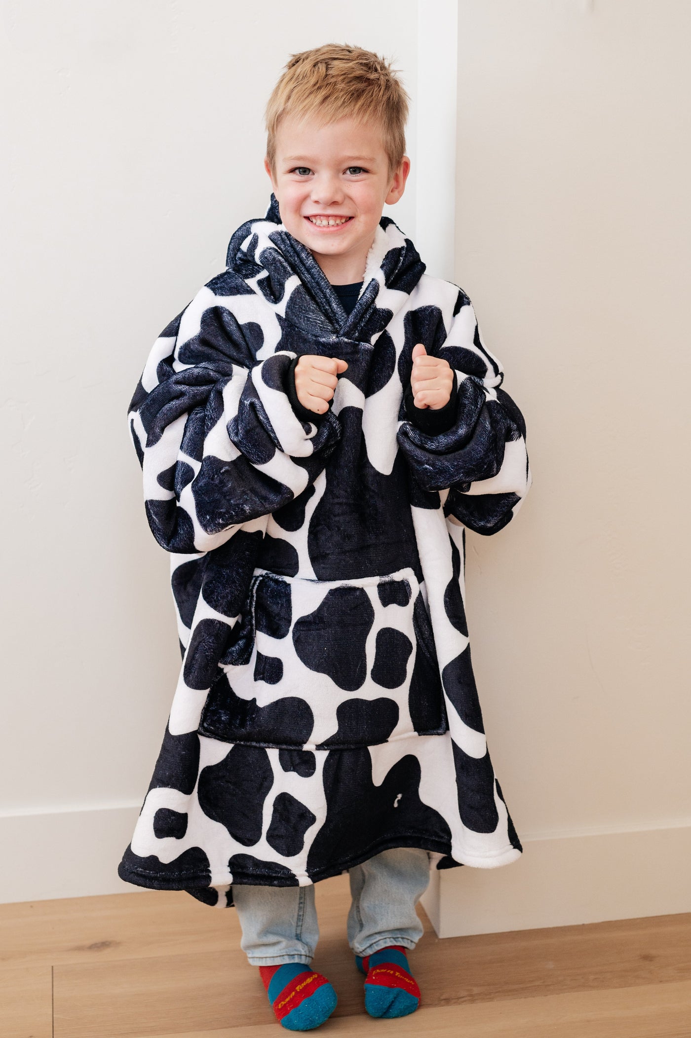 Kids Oversized Hoodie Blanket in Cow-Layers-Ave Shops-Market Street Nest, Fashionable Clothing, Shoes and Home Décor Located in Mabank, TX