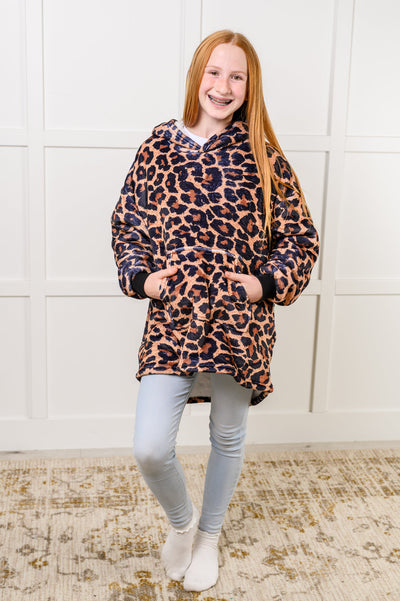 Kids Oversized Hoodie Blanket in Leopard-Layers-Ave Shops-Market Street Nest, Fashionable Clothing, Shoes and Home Décor Located in Mabank, TX